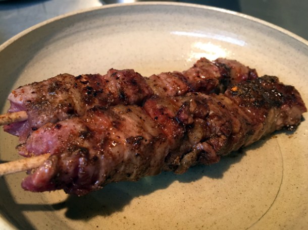lamb and cumin skewer at kiln