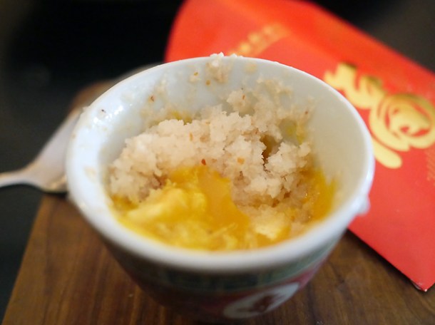 lychee granita with mango puree at a wong victoria