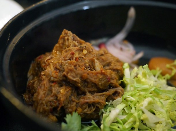 pulled lamb at a wong