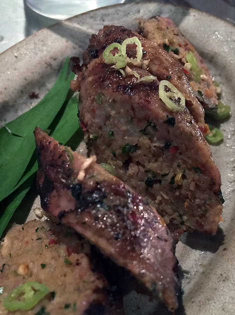 smoked sausage with turmeric at kiln