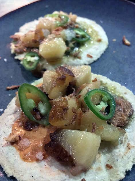 beef fat tacos at temper