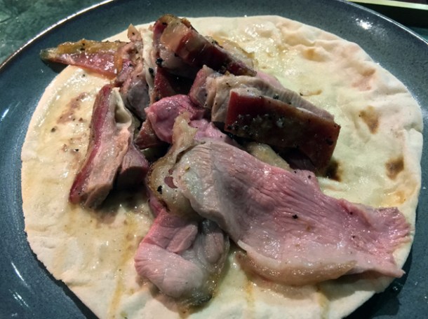 smoked and grilled lamb at temper