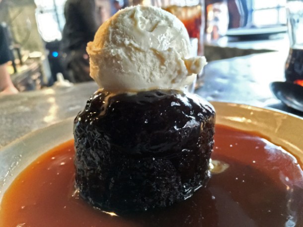 sticky toffee pudding at smokestak