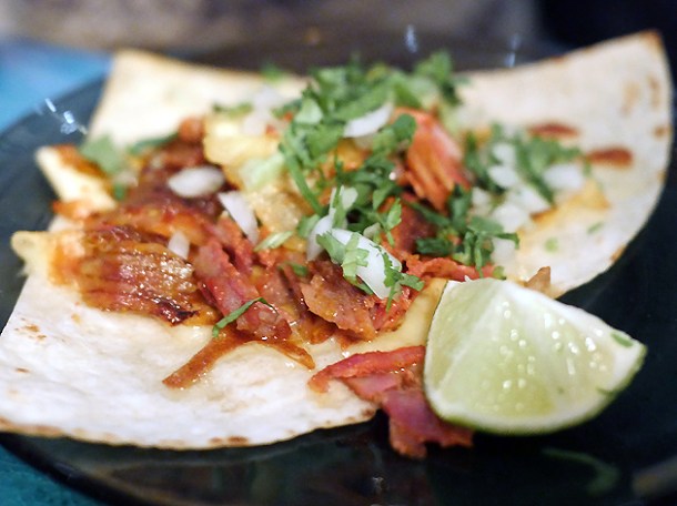 al pastor quesadilla at el pastor