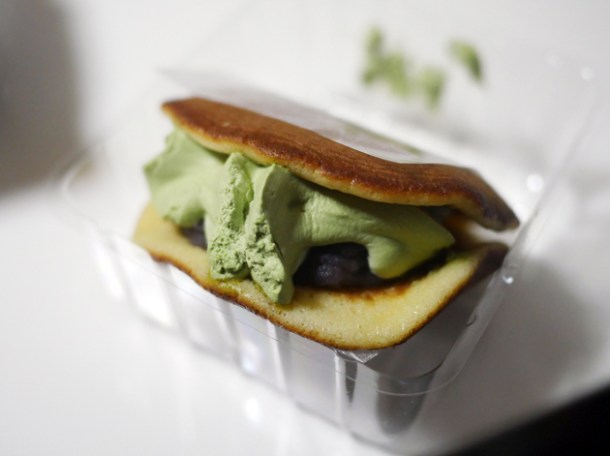 green tea ice cream dorayaki from lawson