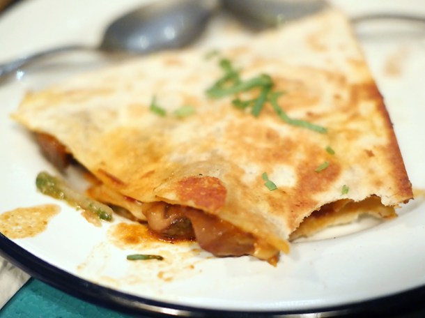 mushroom quesadilla at el pastor