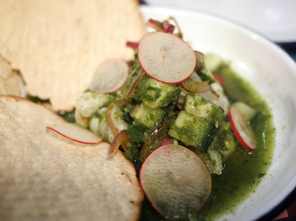 prawn ceviche at el pastor