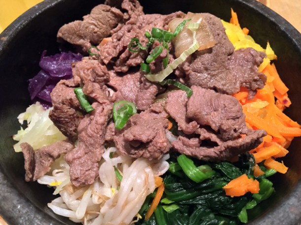 beef bulogogi bibimbap at bibimbap soho