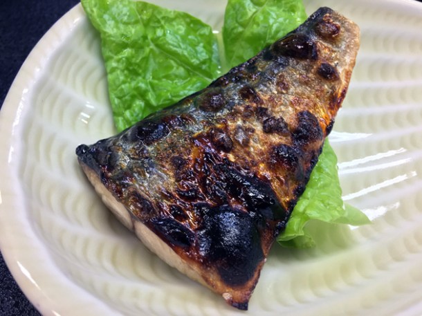 grilled breakfast fish at ryokan adumaya