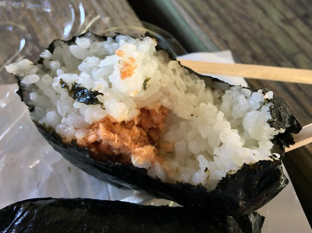 salted salmon onigiri from koguchi shizen-no-ie