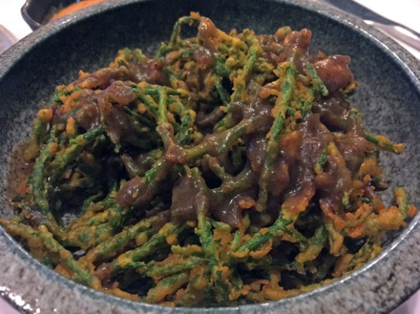 samphire pakoras at kricket soho