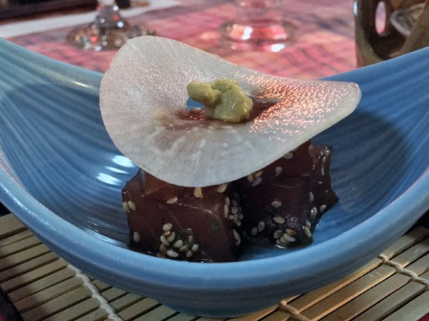 tuna sashimi at minshuku tsugizakura