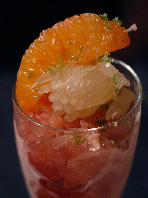 rapefruit and blood orange granita at farang