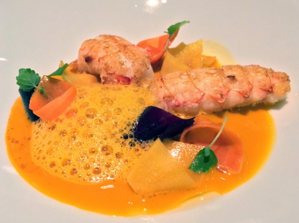 langoustines at le dame de pic london