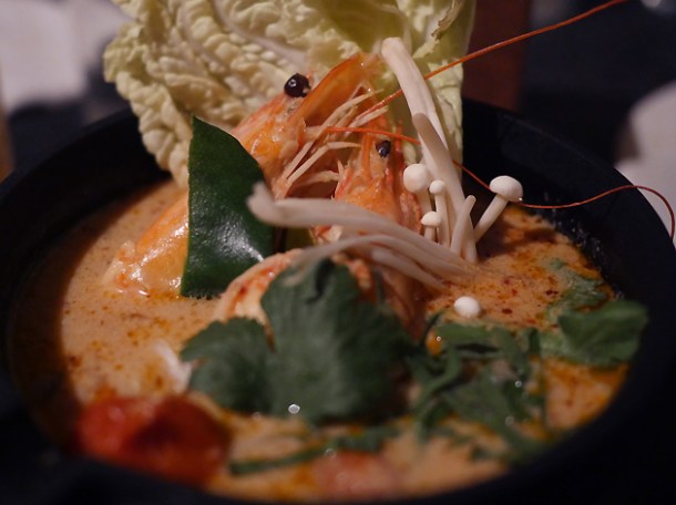 tom yum soup at farang