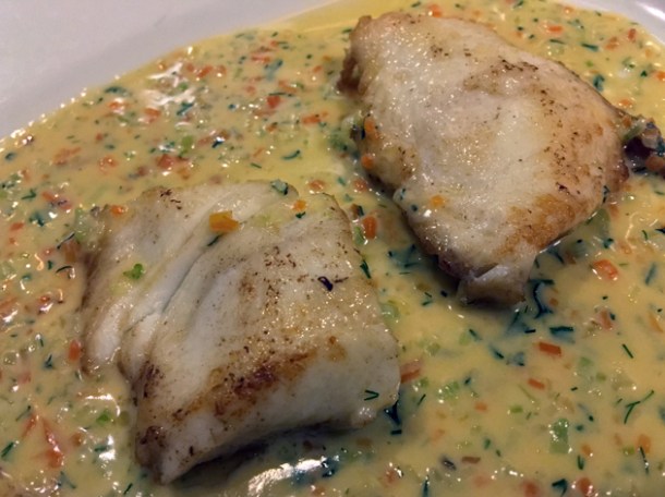 dill halibut at rick stein barnes