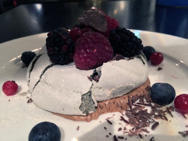 smashed liqourice meringue at rick stein barnes