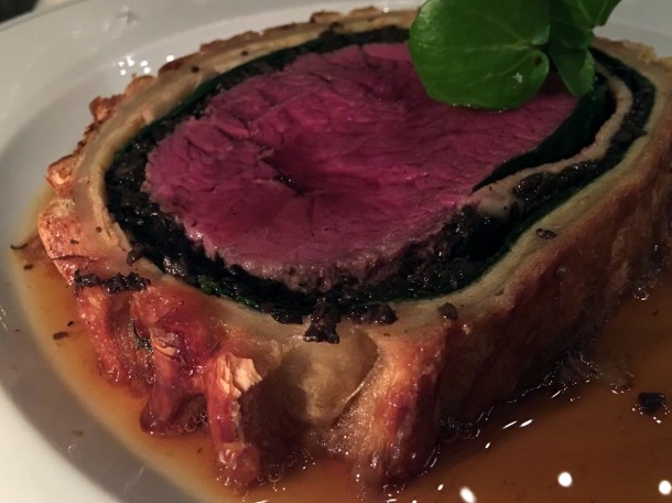 beef wellington at holborn dining room welly wednesday