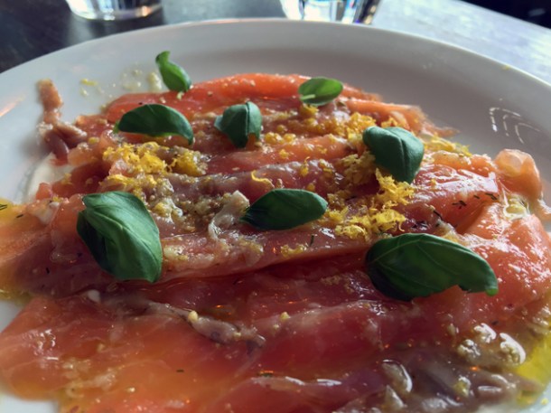 cured salmon at sparrow lewisham