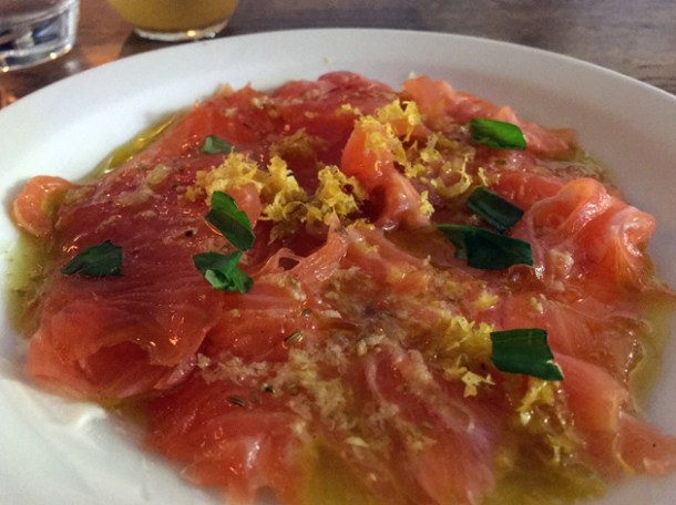 cured salmon at sparrow