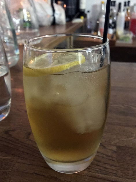 iced camomile tea at sparrow