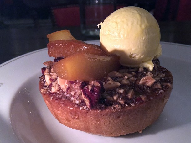 pear and pecan frangipani tart at holborn dining room