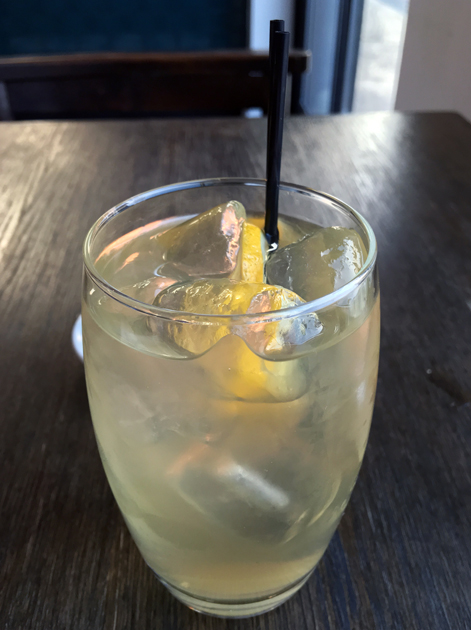 peppermint and lemon iced tea at sparrow