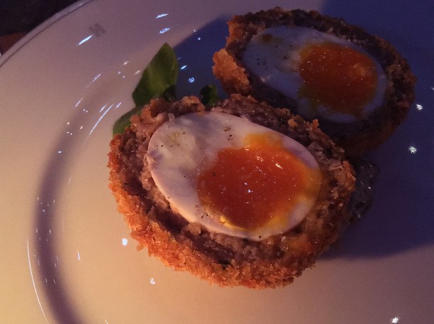 scotch egg at holborn dining room rosewood hotel london
