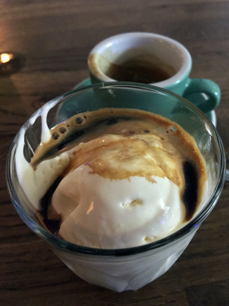 vanilla affogato at sparrow