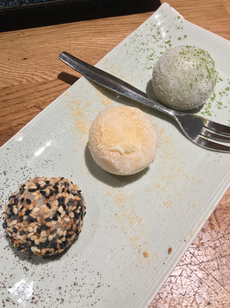 mochi ice cream at shoryu kingly court