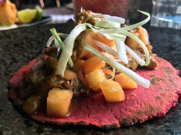 no mas pork tacos at tienda roosteria