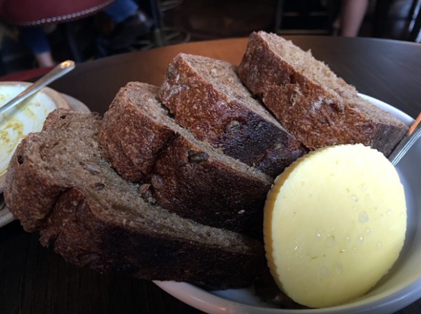 rye bread and butter at the wigmore