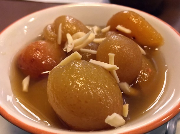 stewed apricots at darjeeling express