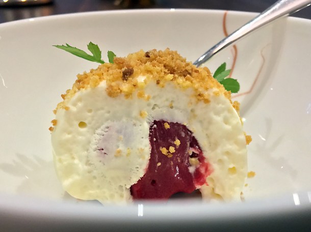 lemon parfait-cherry bakewell at core by clare smyth
