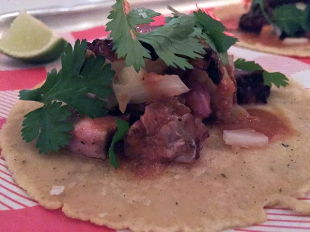 lamb tacos special at bad sports