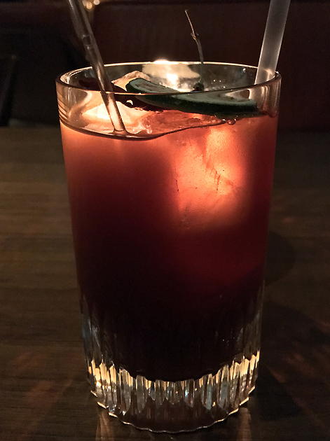 tamarind and serrano chilli drink at ella canta