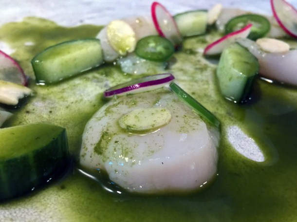 diver scallops at breddos tacos soho