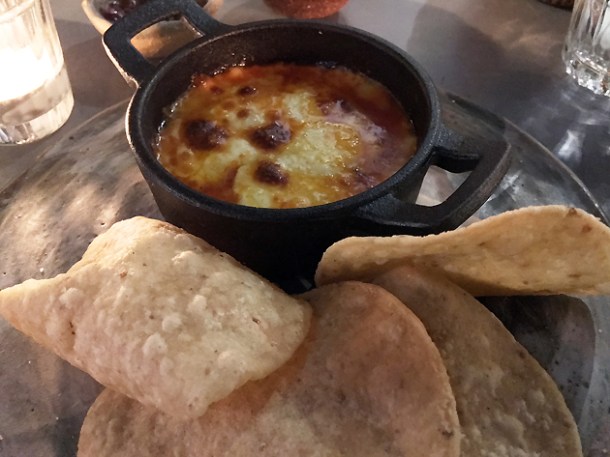 totopos queso fundido at breddos tacos soho
