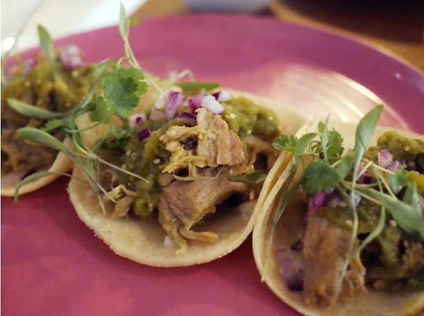 chicken tacos at santo remedio london bridge