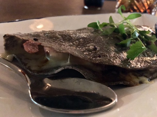 chorizo and cheese quesadilla at santo remedio london bridge