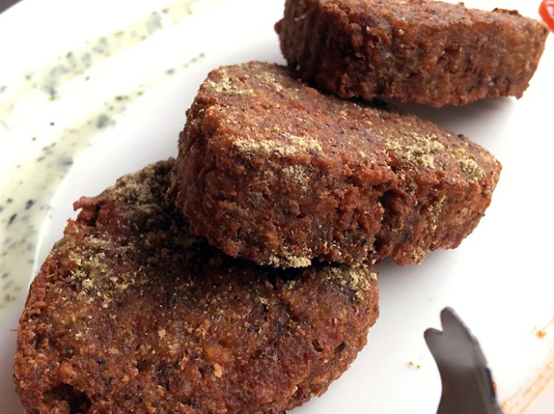 lotus root kebabs at kashmir putney