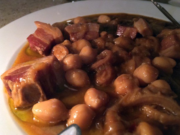 pancetta, tripe and chickpeas at little duck picklery