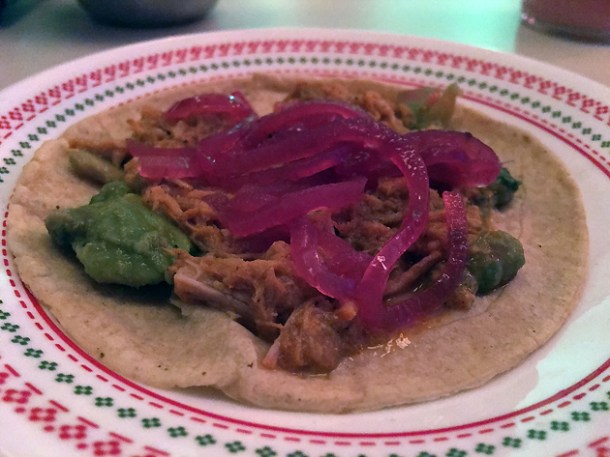 pork tacos at tacos del 74 dalston