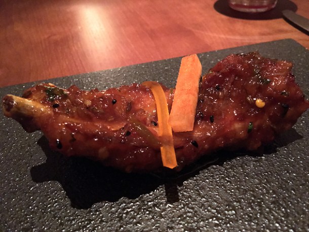 meetha achaar ribs at indian accent london