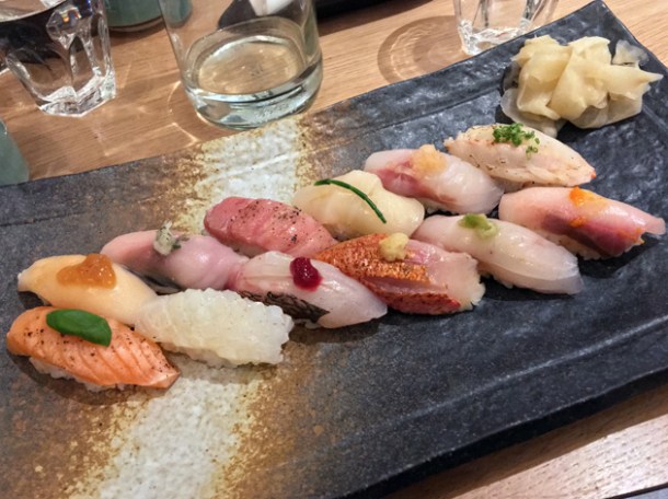 omakase sushi at sushi atelier
