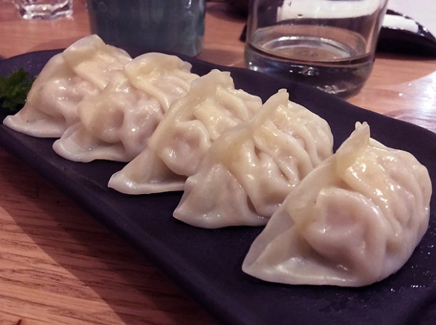 pork gyoza at sushi atelier