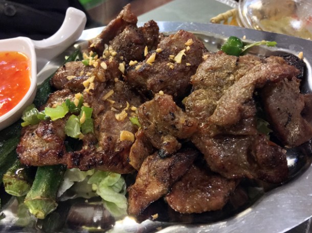 grilled goat at mrs le's