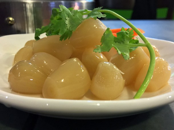 pickled scallions at mrs le's