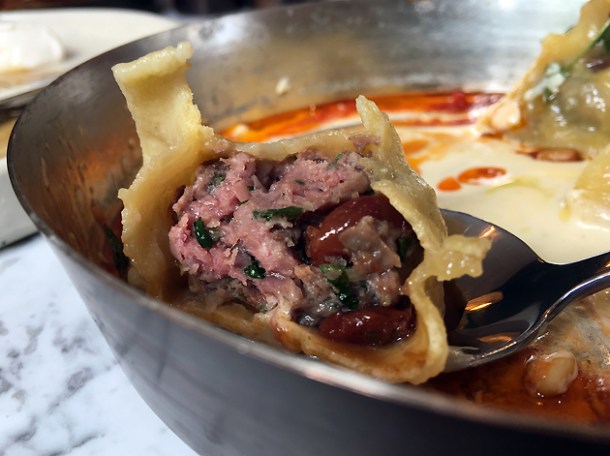 beef and sour cherry manti at kyseri london