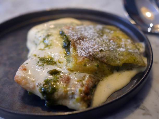 pistachio katmer with mastic parfait at kyseri london